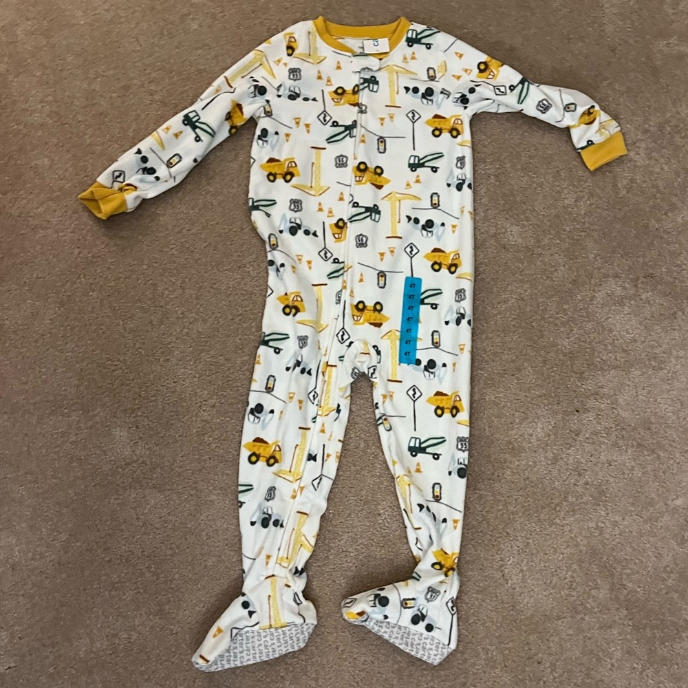 NWT Carters Fleece Construction Onesie, 4T